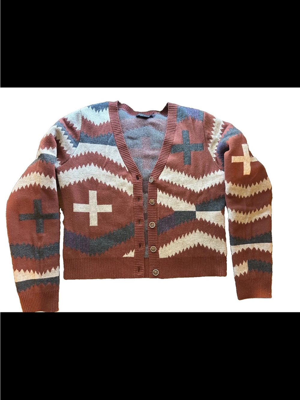 Pendleton Lambswool Aztec Southwestern BoHo Cabincore Gorpcore Tribal Cardigan S